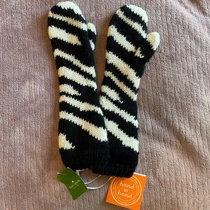 Kate spade long zebra mittens